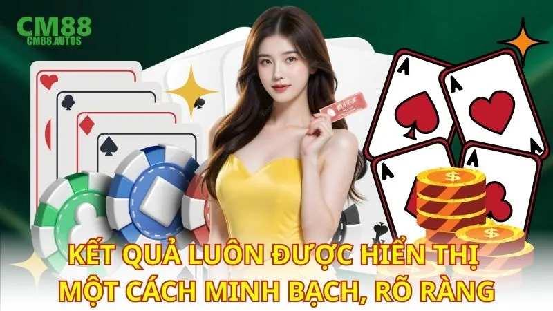 Kết quả luôn được hiển thị một cách minh bạch, rõ ràng